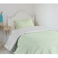 thumbnail image 4 of Ambesonne Turquoise Quilted Bedspread Set 2 Pcs, Classical Retro Art, Twin Size, Mint Green Cream, 4 of 6