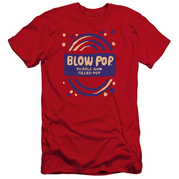 Tootsie Roll Blow Pop Rough Premium Canvas Adult Slim Fit 30/1 T-Shirt Red