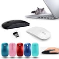 thumbnail image 3 of 2.4G 4 Buttons Ergonomic Flat Wireless Mouse with USB Nano Receiver(Black), 3 of 3