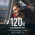 thumbnail image 2 of Falebare Auriculares Bluetooth sobre la oreja 120H tiempo de reproducción, 4 modos EQ, auriculares inalámbricos con micrófono, estéreo de alta fidelidad, carga rápida tipo C, auriculares con estuche p, 2 of 5