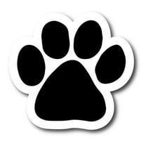 Magnet Me Up Black Pawprint Magnet Decal, 5 Inch, Vinyl Automotive Magnet