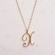 thumbnail image 1 of Collar cursivo pequeño con 26 letras del alfabeto AZ, etiqueta con logotipo, símbolo, cadena de Colgante para Nombre en inglés, Gargantilla para clavícula, 1 of 5