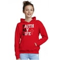 thumbnail image 4 of Faith Life Religious Jesus Christ God Youth Hoodie Boy Girl Teen Brisco Brands S, 4 of 6