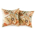thumbnail image 2 of Picadilly Orange Paisley Square pillow set, 2 of 2