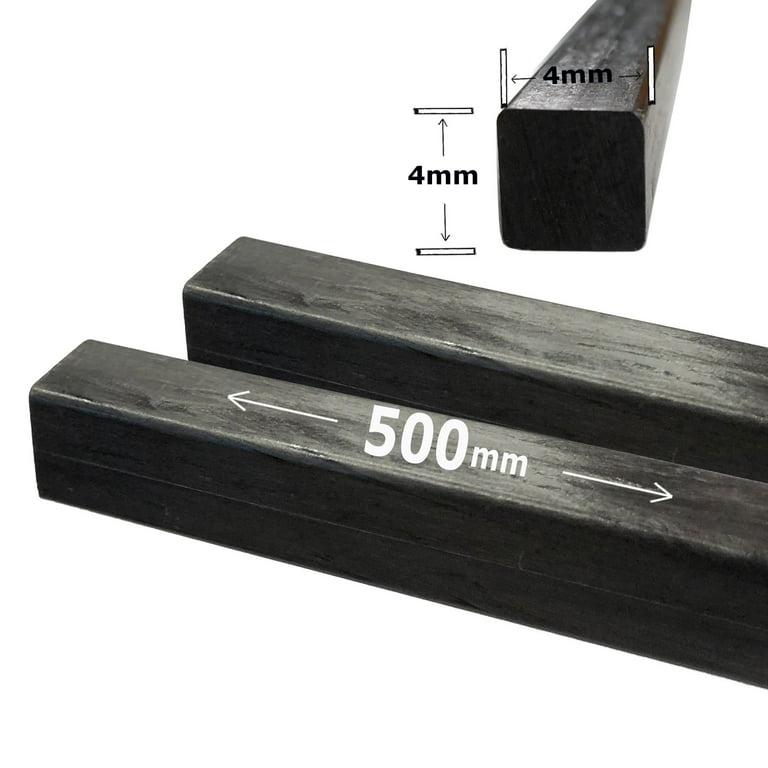 Uxcell Carbon Fiber Square Tube 5x5x4mm Inner Round Dia
