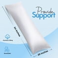 thumbnail image 2 of Utopia Bedding Full Body Pillow for Adults White, 20 x 54 Inch, Long Pillow Insert for Sleeping, Ideal for Side Sleepers, 2 of 8
