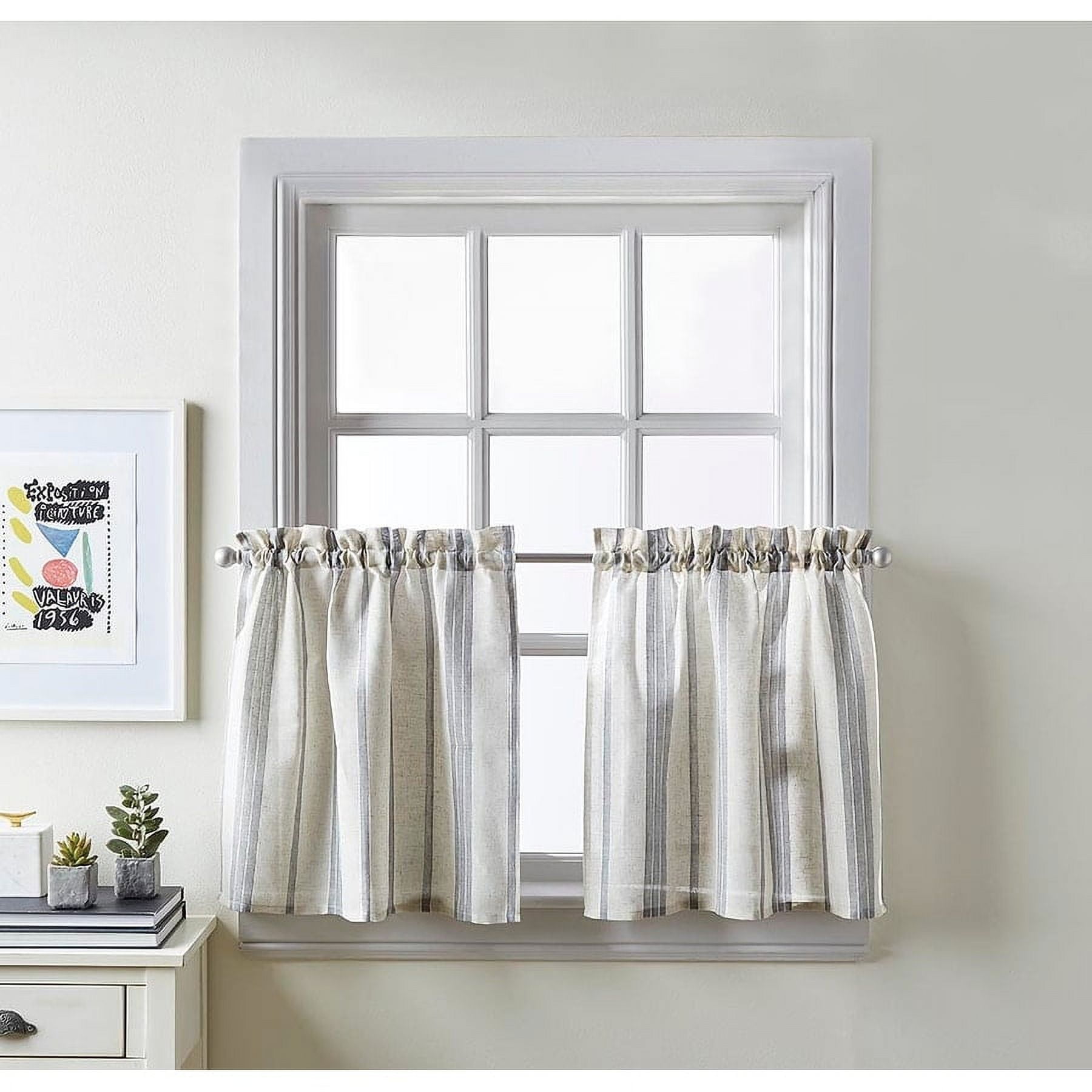 CHF McKenzie Valance Swag, Indoor Curtain, Polyester, Linen, Gray, Adult