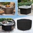 thumbnail image 7 of Octagon Fire Pit Cover 18 Oz Waterproof - 100% Weather Resistant Outdoor Fire Pit Table Cover with Air Pocket & Drawstring for Snug Fit (24" H x 24" D, Black), 7 of 7