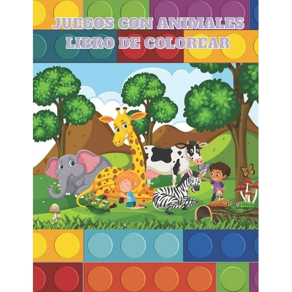 Juegos Con Animales - Libro de Colorear, (Paperback)