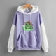 thumbnail image 1 of Puntoco Mujeres Moda Casual Estampado Cuello Redondo Suelto Manga Larga Tops Cortos Blusa Sin Capucha Sudaderas Puntoco Puntoco-771, 1 of 5