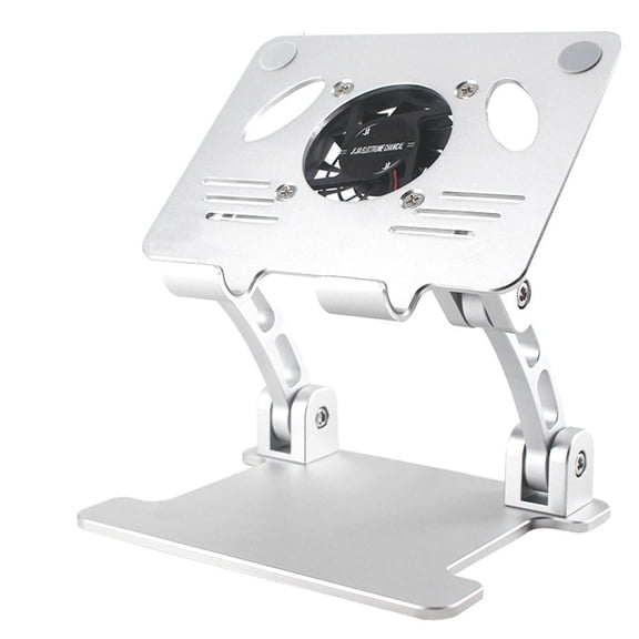 Yammee Aluminum Alloy Laptop Stand Foldable Portable Turbo Cooling Fan Adjustable Riser