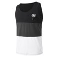 thumbnail image 3 of Tank Top for Men, Men Casual Fashion Patchwork Print Pullover Round Neck Sports Tank Tops, 3 of 3