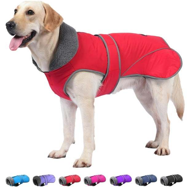 Abrigo de invierno para perros Dogcheer Christmas impermeable para perros, color rojo