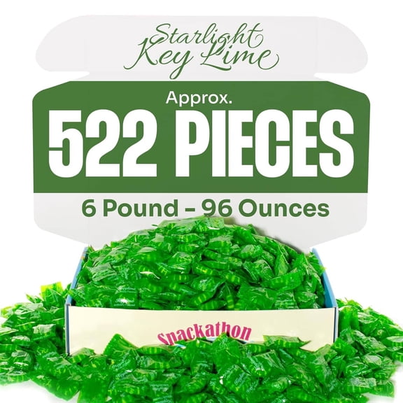 Snackathon Starlight Candy, Individually Wrapped (6 Pound, Key Lime)