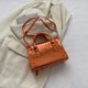 thumbnail image 4 of Bolso Bandolera para Mujer Bolso Con Asa Superior Cuero PU Bolso Diario para Exteriores (naranja), 4 of 9