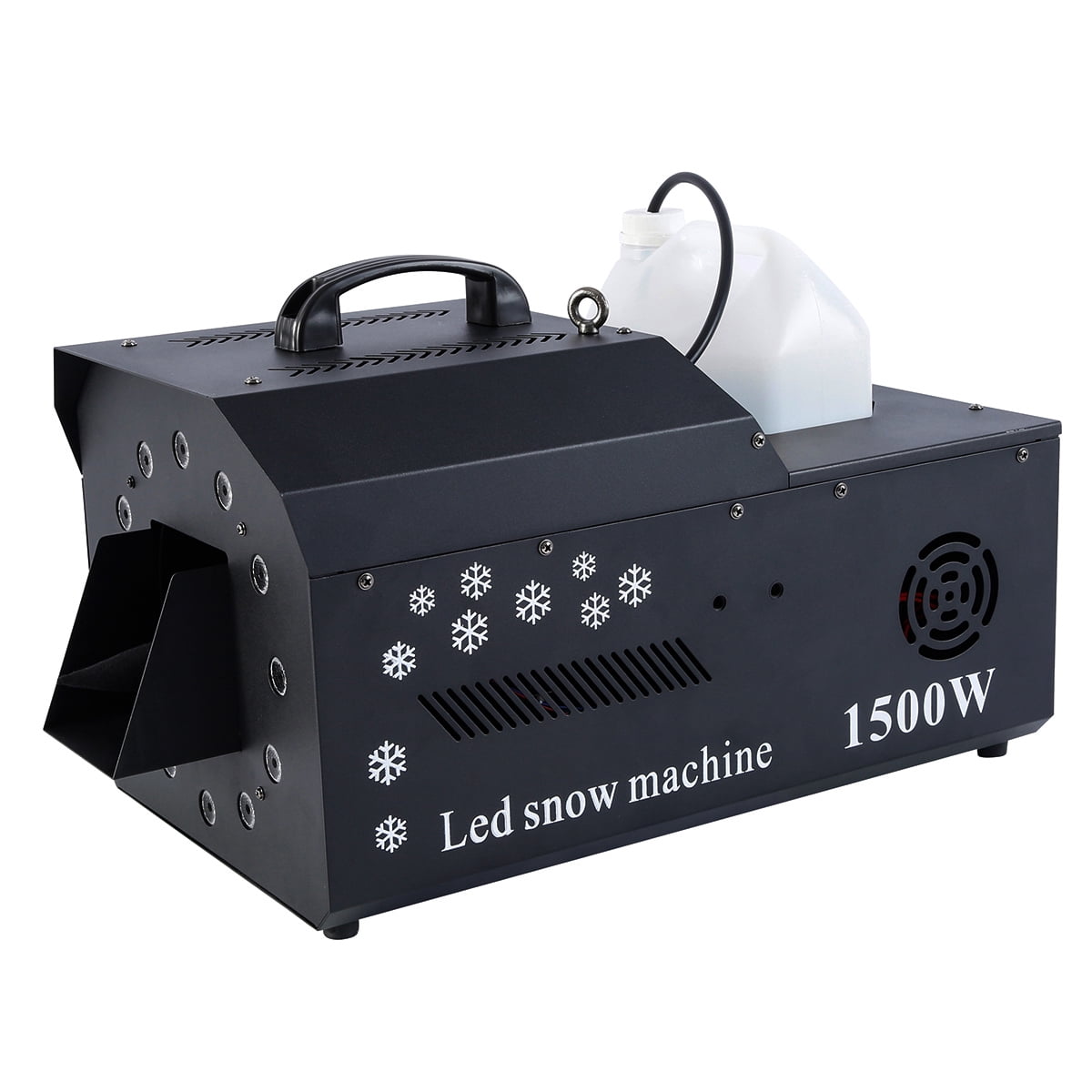 TCFUNDY 1500W LED Snow Machine High Output Snowflake Maker DMX512 RGB 3in1 w/ Wireless Remote Stage Atmospheric Effect
