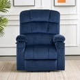 thumbnail image 6 of MCombo Dual Motor Large Power Lift Recliner Chair with Massage and Heat for Big and Tall Elderly People, Infinite Position, Fabric 7680 (Navy Blue, Large), 6 of 9