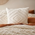 thumbnail image 3 of DecorAvenue Hand Tufted Duvet Cover Set Comforter Cover Soft and Lightweight Quilt Cover, Solid Off White Color 3 piece Set Zip Closure no Filling Twin XL Size 59" x 102", 3 of 5