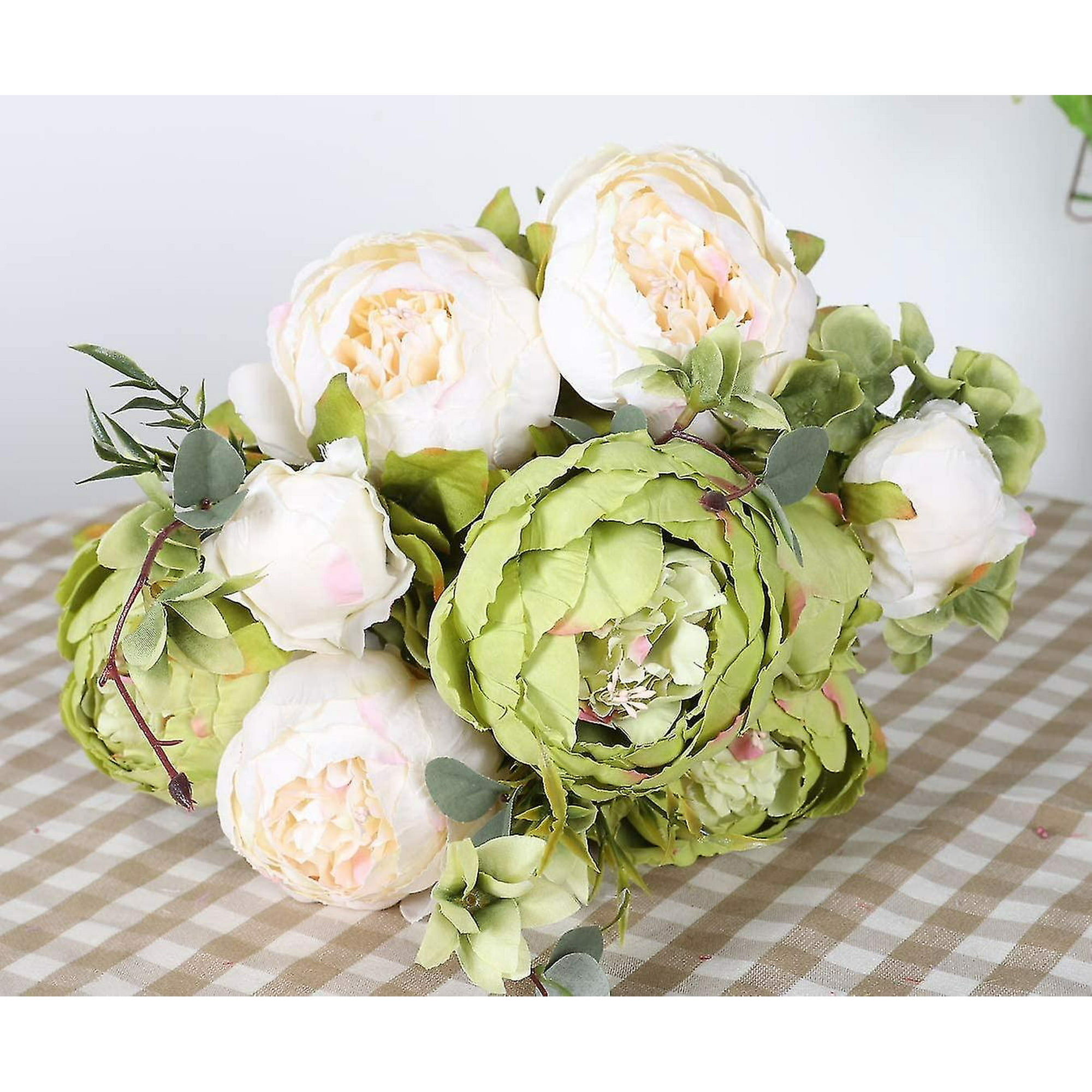 Pack Of 1 Fake Flowers Vintage Artificial Peony Silk Flowers Wedding Home  Decoration,green-niubi-- | Walmart Canada