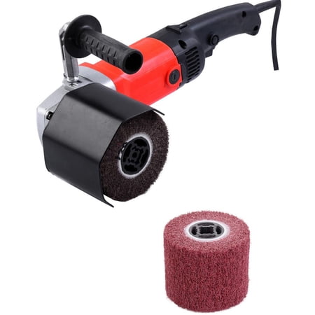 Burnishing Polishing Machine, 1400w Electric Wheel Sander Polisher, 500-3000 Rpm Burnishing Polishing Tool with 6 Drawing Wheel