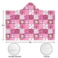thumbnail image 3 of Wearable Blanket,Pink Plaid Baseball Pattern Hooded Wearable Sherpa Blanket for Adults & Teens,Winter Poncho Shawl Wrap Cape Thick Warm,60"x80", 3 of 5