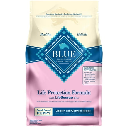 Blue Buffalo Puppy - Blue Buffalo Life Protection Formula Natural Puppy Small Breed Dry Dog Food, Chicken and Oatmeal, 6-lb