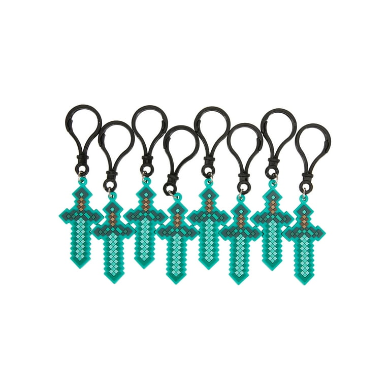 Minecraft Rubber Keychains, Party Favor 8 Pack - Walmart.com