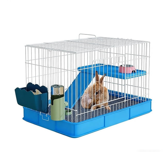 Jaula de lujo for conejos con cajón: limpieza automática de residuos, perfecta for conejitos