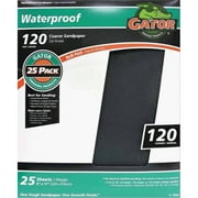 Gator Waterproof 9 In. x 11 In. 120 Grit Coarse Sandpaper (25-Pack) 4244