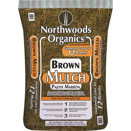 Northwoods Organics WNW03255 Decorative Mulch, Brown Bag