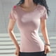 thumbnail image 4 of Camiseta deportiva para mujer, sexy, bonita espalda, ropa de fitness, secado rápido, para correr, entrenamiento, camiseta de manga corta para yoga para verano, 4 of 4