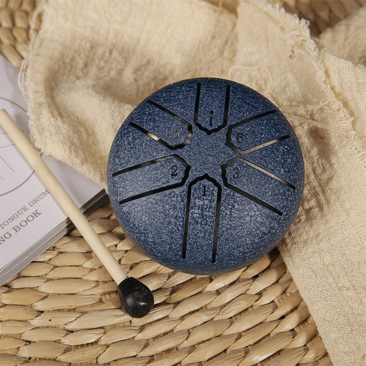 3 Inch 6-Tone Steel Tongue Drum Mini Hand Pan Drums with Drumsticks Percussion Musical Instruments Drum Accessories D,1x Steel Tongue Drum 1x Drumstick 1x English music score,Red