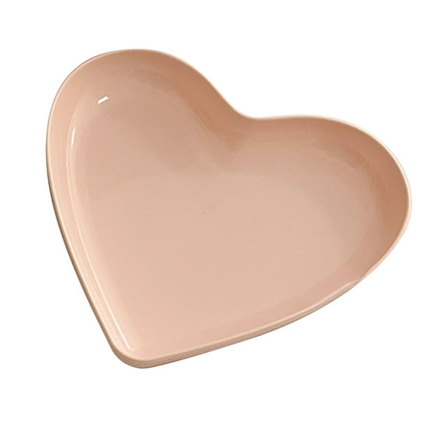 Serving Platter Heart Shape Dinner Plate Plastic Easy to Clean Versatile Kitchen Dinnerware for Party Gathering Wedding Unique and Fashionable