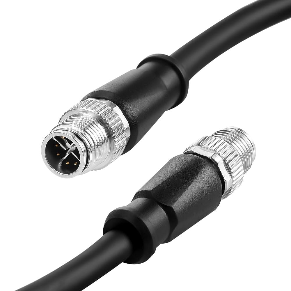 Alvin's Cables Cognex High Flex Cat6a Ethernet Cable,M12 X-Coded 8 Pin to 8 Pin Male Cable for Cognex Basler Industrial Camera,5m/16.4ft