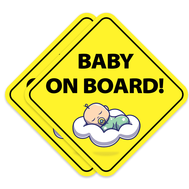 Stickios Baby on Board Decal Cute Baby in Car Stickers Peel and