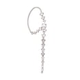 thumbnail image 1 of 1 Pce Boucle d'Oreille Sans Perçage Pince d'Os d'Oreille Distinctive en Strass (Argent), 1 of 9