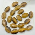 thumbnail image 3 of Exotic Perfectly Faceted Tigereye Half-Strand | 24x15x7 | Golden | Oval | 8 bds|, 3 of 9