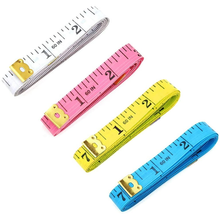 4 Pack Soft Tape Measure Double Scale body sewing Flexible Ruler for Weight  Loss Medical Body Measurement Sewing Tailor Craft Vinyl Ruler, Has  Centimetre Scale on Reverse Side 60-inch 
