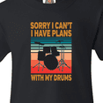 thumbnail image 4 of Inktastic Drummer Funny Retro Plans With My Drums Youth T-Shirt, 4 of 5