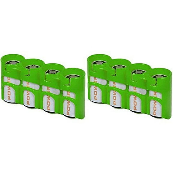 Powerpax Slim Line By Storacell "CR123" Battery Caddy Glow-In-The-Dark Moonshine X 2 Holders "Each Holds 4 CR123 Batteries"