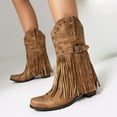 thumbnail image 5 of SACFOF Cowboy Boots for Women Cowgirl with Fringe Star Studded Pointed Toe Chunky Heel Pull-On Western Country Boot, 5 of 6