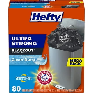 Hefty® Easy Flaps® Trash Bags, 30 gal, 1.05 mil, 30 x 33, Black, 40/ –  Office Ready