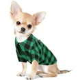 thumbnail image 6 of Queenmore Dog Shirt Plaid Puppy Clothes, Summer Gift for Small Medium Large Dogs Soft Pet T-Shirt Breathable ,Polyester-cotton Green&Black Plaid-S, 6 of 7