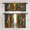 thumbnail image 4 of Kitchen Curtains Colourful Various Herbs and Spices Window Curtains Valance and Tier Set 36 Inch, Cooking Wooden Board Pattern Short Tier Curtain for Kitchen, Vintage Small Kitchen Decor, 4 of 6