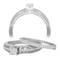 thumbnail image 3 of Splendid Diamond Wedding Ring set 1 Carat Princess Cut Diamond on 10k Gold, 3 of 3