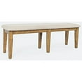 thumbnail image 2 of Jofran Telluride Rustic Distressed Pine 55" Upholstered Dining Bench, 2 of 7