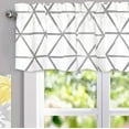 thumbnail image 6 of DriftAway Raymond Geometric Triangle Trellis Pattern Room Darkening Window Curtain Valance Gray White 52"x14"+2"Header, 6 of 8