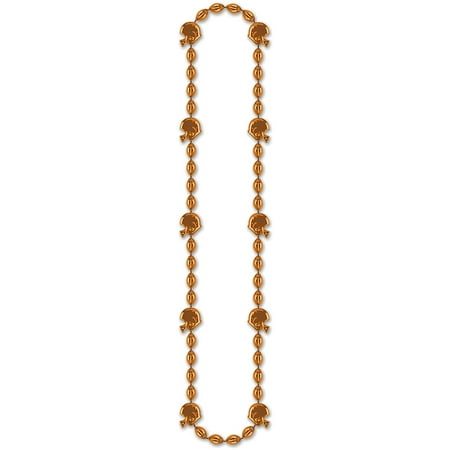 Beistle 50598-O - Football Beads - 36 Inches - Orange- Pack of 12