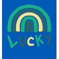 thumbnail image 2 of St. Patrick's Lucky Rainbow Blue Adult Long Sleeve Hoodie-Large, 2 of 3