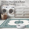 thumbnail image 5 of ODIKA 8'x10' Machine Washable Non-Slip Area Rug, Medallion Plush Floor Covering with Ornate Details High Traffic Rug, Green, 586495, 5 of 5